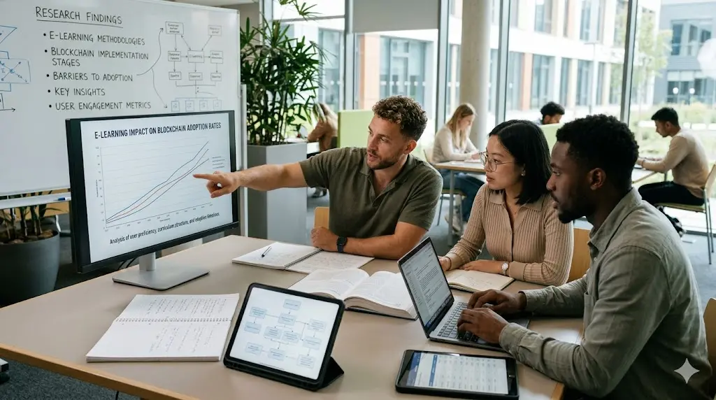 Research Findings About E-Learning in Blockchain Adoption